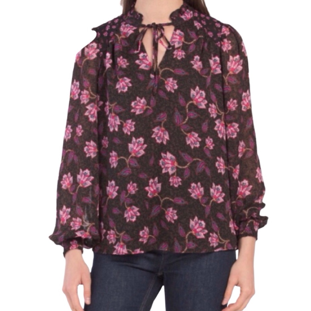 Maison d’ Amelie Paris Floral Printed Blouse (NWT) (Size: Small)